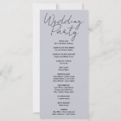 Hochzeitsprogramm für Blauen und Gold Crescent Moo (Rückseite)