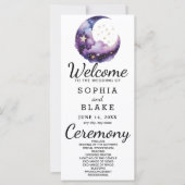 Hochzeitsprogramm für Blauen und Lila Halbmond (Vorderseite)