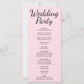 Hochzeitsprogramm für Blauen und Lila Halbmond (Rückseite)