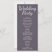 Hochzeitsprogramm für Blauen und Schwarzen Halbmon (Rückseite)