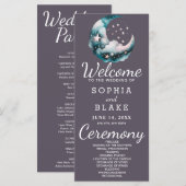 Hochzeitsprogramm für Blauen und Schwarzen Halbmon (Vorne/Hinten)