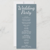 Hochzeitsprogramm für Blauen und Schwarzen Halbmon (Rückseite)