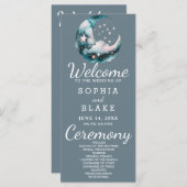 Hochzeitsprogramm für Blauen und Schwarzen Halbmon (Vorne/Hinten)