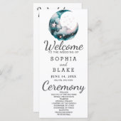 Hochzeitsprogramm für Blauen und Schwarzen Halbmon (Vorne/Hinten)