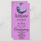 Hochzeitsprogramm für Blauen und Schwarzen Halbmon (Vorne/Hinten)