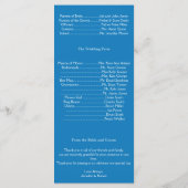 Hochzeitsprogramm für Blauer Fisch und Korallen Programm (Rückseite)