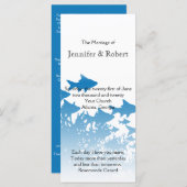 Hochzeitsprogramm für Blauer Fisch und Korallen Programm (Vorne/Hinten)