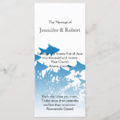 Hochzeitsprogramm für Blauer Fisch und Korallen Programm (Vorderseite)