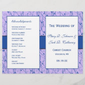 Hochzeitsprogramm für Blauer und Lilac (Vorderseite)