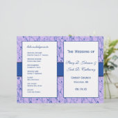 Hochzeitsprogramm für Blauer und Lilac (Stehend Vorderseite)