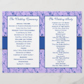 Hochzeitsprogramm für Blauer und Lilac (Rückseite)