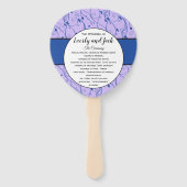 Hochzeitsprogramm für Blauer und Lilac Fächer (Vorderseite)
