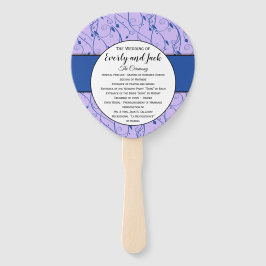 Hochzeitsprogramm für Blauer und Lilac Fächer