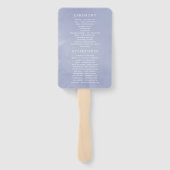 Hochzeitsprogramm für Blauflora Fächer (Rückseite)