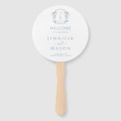 Hochzeitsprogramm für Blauflora-Wappen Fächer (Vorderseite)