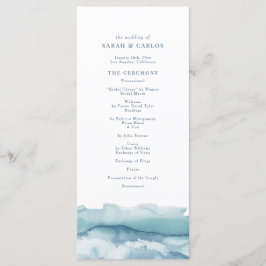 Hochzeitsprogramm für Blaumeere Menükarte