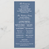 Hochzeitsprogramm für Blaumeerkorallenriffe Programm (Rückseite)