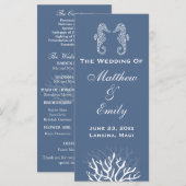 Hochzeitsprogramm für Blaumeerkorallenriffe Programm (Vorne/Hinten)