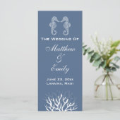 Hochzeitsprogramm für Blaumeerkorallenriffe Programm (Stehend Vorderseite)