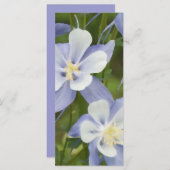 Hochzeitsprogramm für Blue Columbine Blume Programm (Vorne/Hinten)