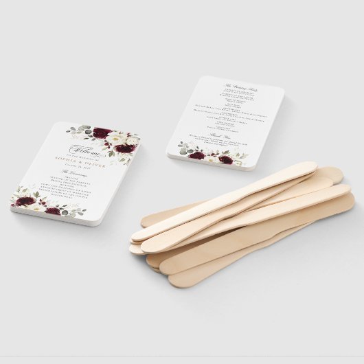 Hochzeitsprogramm für Blumenbeete Fächer (Non-assembled)