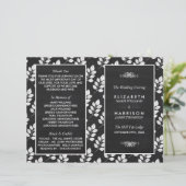 Hochzeitsprogramm für Blumenblätter in Chalkboard (Stehend Vorderseite)