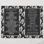 Hochzeitsprogramm für Blumenblätter in Chalkboard (Rückseite)