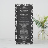 Hochzeitsprogramm für Blumenblätter in Chalkboard Programm (Stehend Vorderseite)