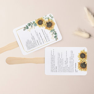 Hochzeitsprogramm für Blumenblumen Fächer