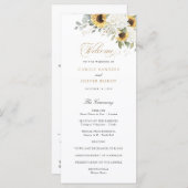 Hochzeitsprogramm für Blumenblumen mit weißer Hydr Programm (Vorne/Hinten)