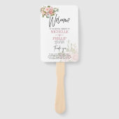 Hochzeitsprogramm für Blumenblüten und Rose Fächer (Vorderseite)