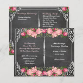 Hochzeitsprogramm für Blumenkalkplatten (Vorne/Hinten)