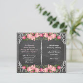 Hochzeitsprogramm für Blumenkalkplatten (Stehend Vorderseite)