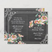Hochzeitsprogramm für Blumenkalkplatten (Vorne/Hinten)