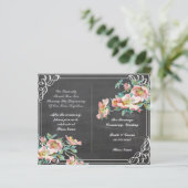 Hochzeitsprogramm für Blumenkalkplatten (Stehend Vorderseite)