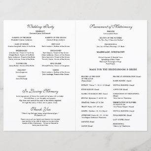Hochzeitsprogramm für Blumenkastanien