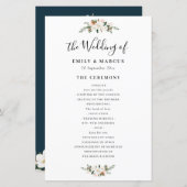 Hochzeitsprogramm für Blumenzwiebeln (Vorne/Hinten)