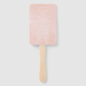 Hochzeitsprogramm für Blush Pink und Gold Fächer (Rückseite)