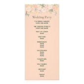 Hochzeitsprogramm für Blütenblumen Werbekarte (Hinten)