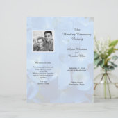 Hochzeitsprogramm für Blütenblütenblütenflora (Stehend Vorderseite)