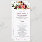 Hochzeitsprogramm für Bohemische Blumenromanen Programm (Vorne/Hinten)