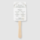 Hochzeitsprogramm für Botanische Fotos Fächer (Rückseite)