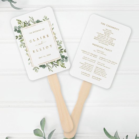 Hochzeitsprogramm für botanische Goldgräber Fächer