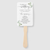 Hochzeitsprogramm für botanische Pflanzen Fächer (Vorderseite)