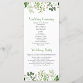 Hochzeitsprogramm für botanische Träume Programm (Rückseite)