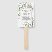 Hochzeitsprogramm für Botanisches Rosa Bläschen Fächer (Rückseite)