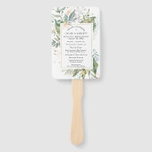 Hochzeitsprogramm für Botanisches Rosa Bläschen Fächer (Vorderseite)