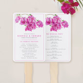 Hochzeitsprogramm für Bougainvillea Fächer