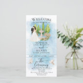 Hochzeitsprogramm für Braut und Bräutigam (Stehend Vorderseite)