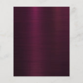 Hochzeitsprogramm für Burgunder Rosa Blumen (Hinten)